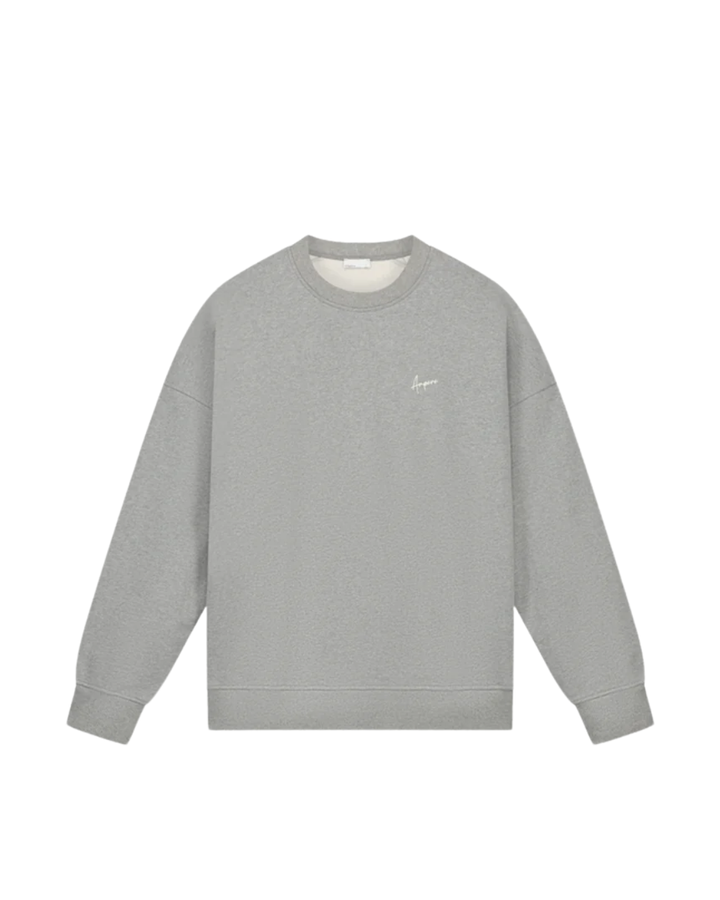 Theo Sweat Shirt Brushed Fleece- Heather Grey