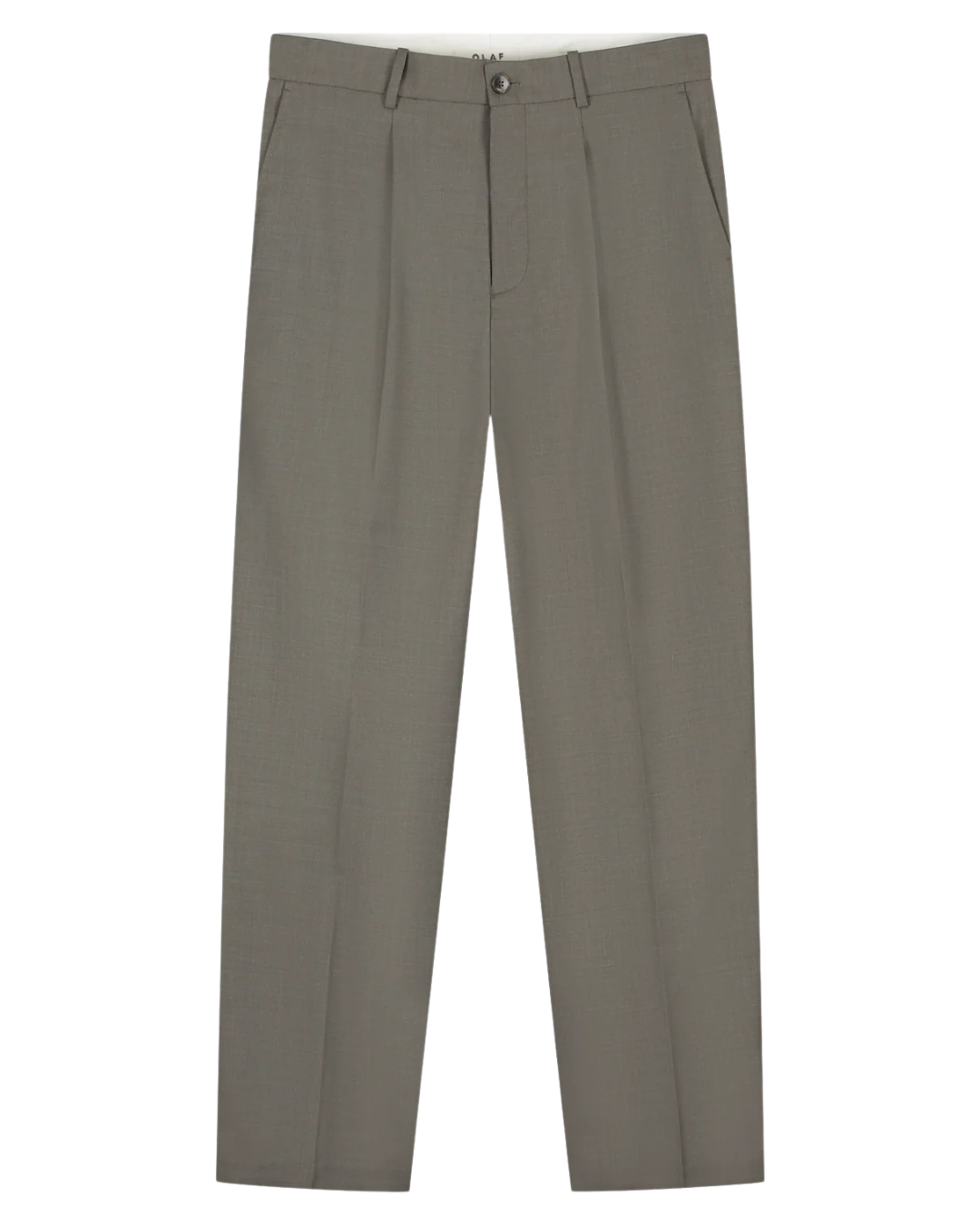 Regular Wool Pleated Pant - Chocolate Chip