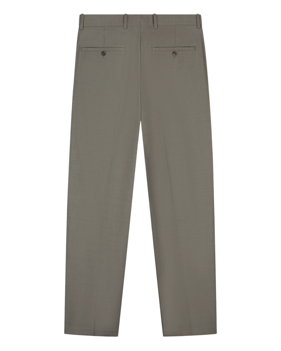 Regular Wool Pleated Pant - Chocolate Chip