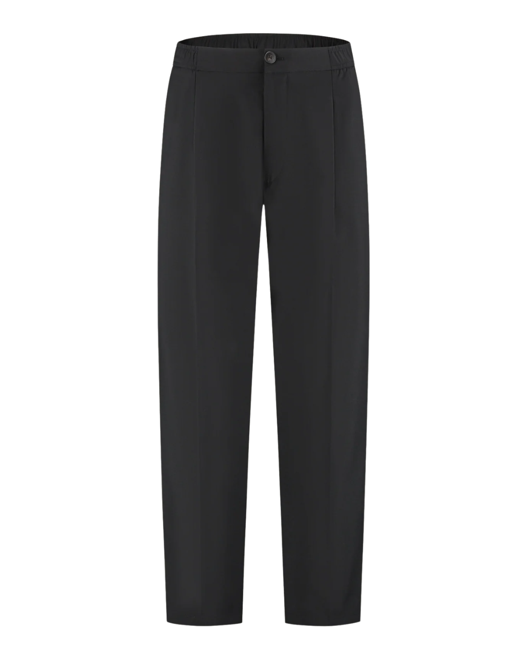Wool Blend Trousers - Black