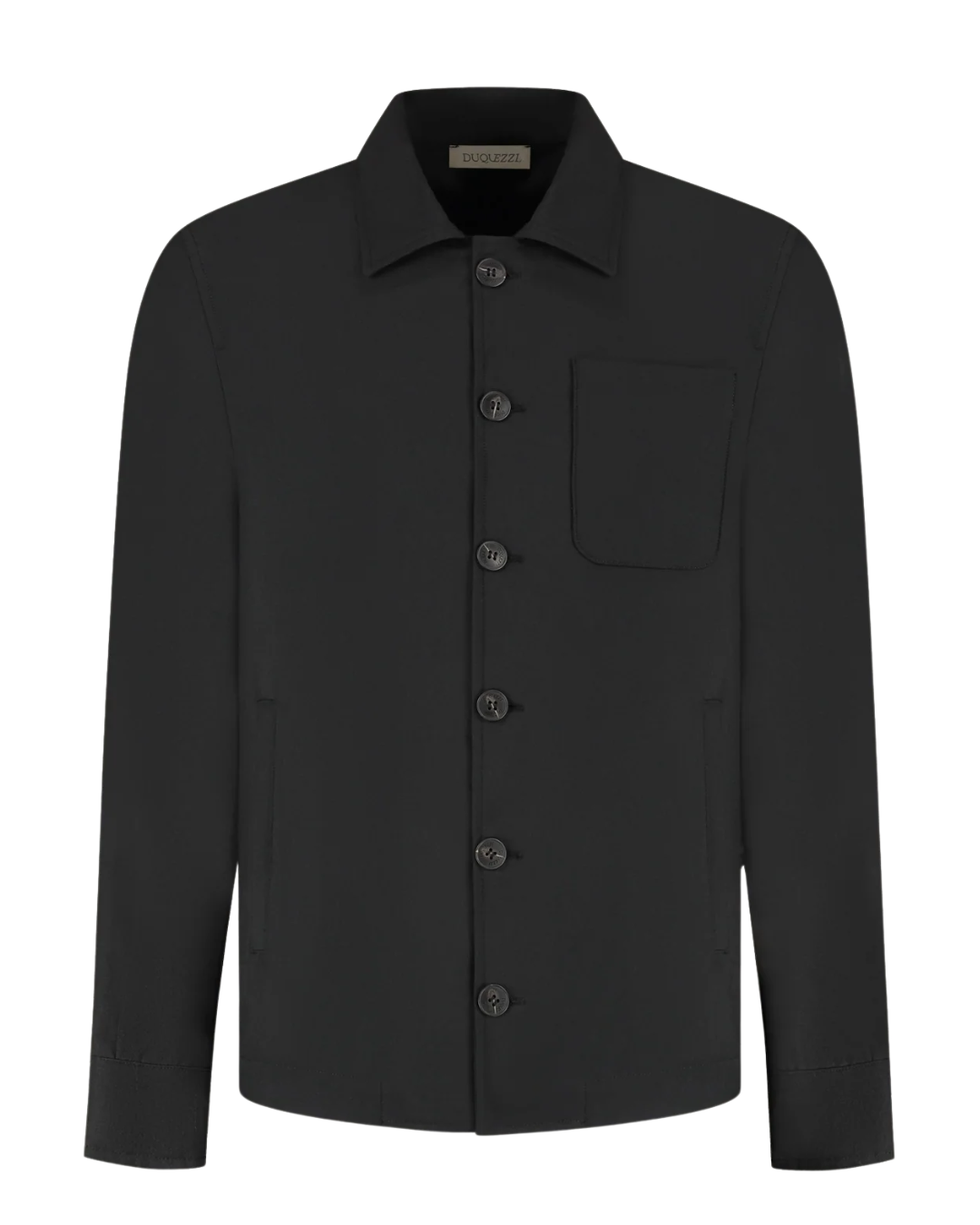 Wool Blend Overshirt - Black