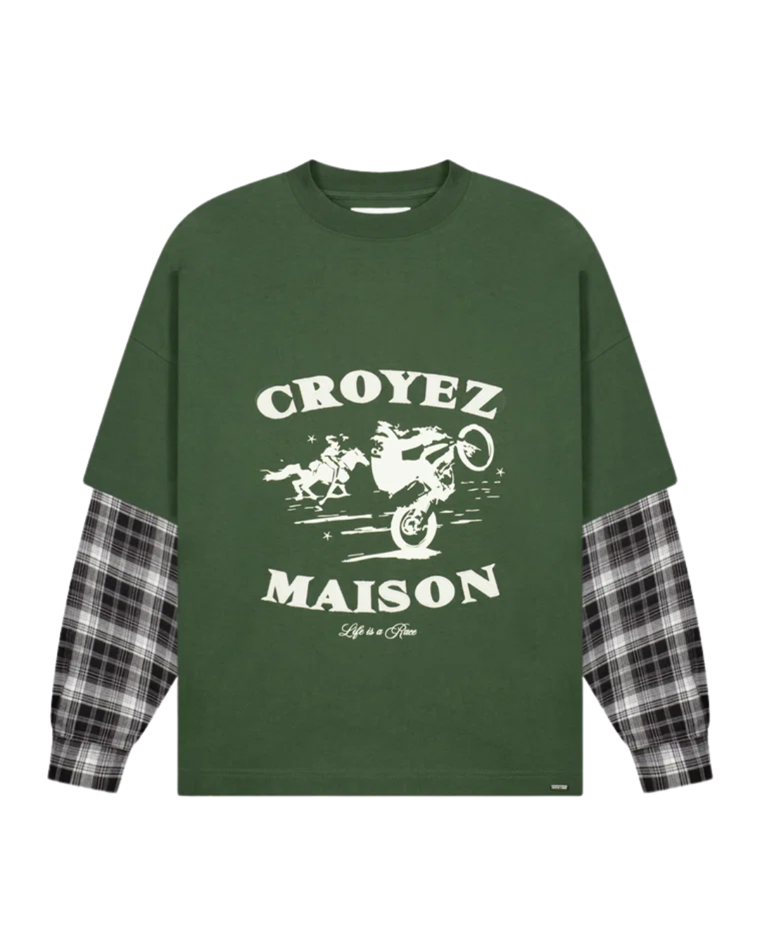 Layered Race T-Shirt - Forest Green