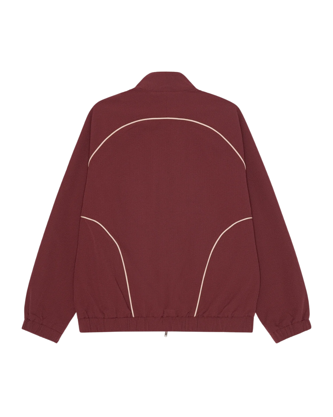 Seersucker Track Jacket - Chocolate Truffel Red
