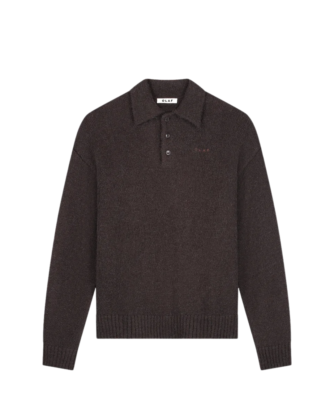Oversized Knitted Polo - Chocolate Pluim
