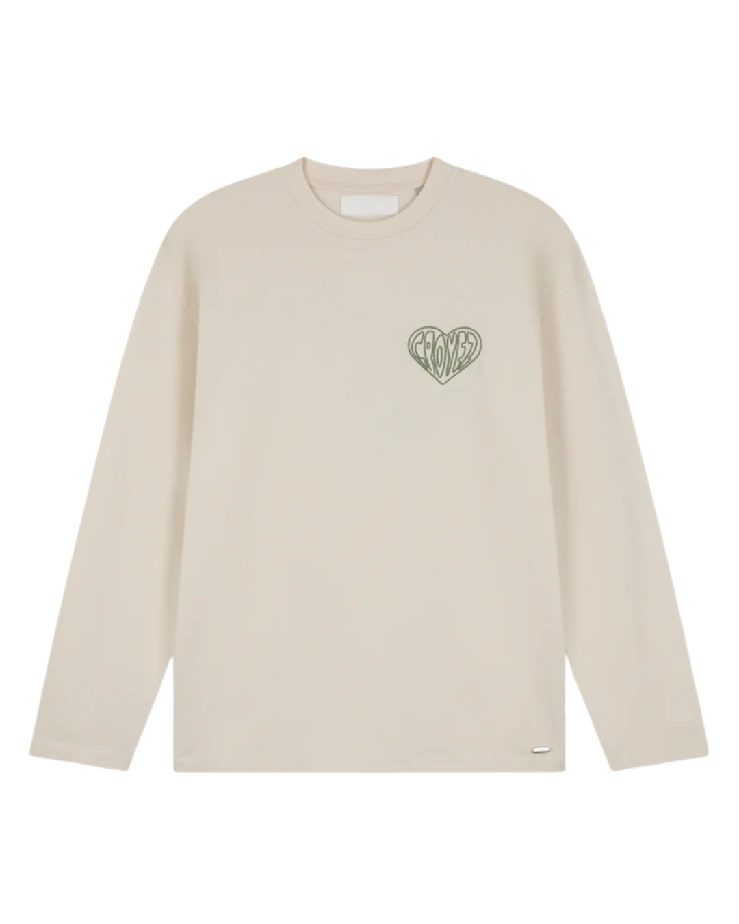 Croyez Stitched Heart Longsleeve T-Shirt - Light Beige