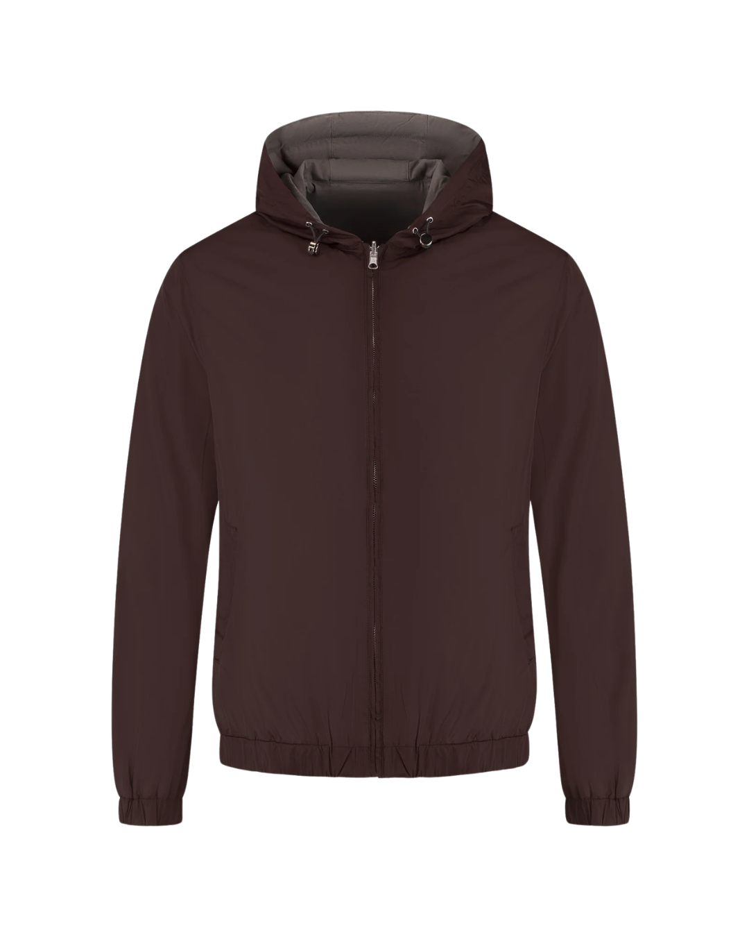 Hooded Reversible Bomber - Burgundy