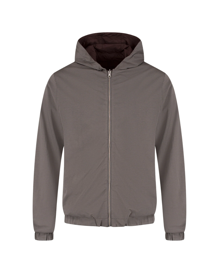 Hooded Reversible Bomber - Burgundy