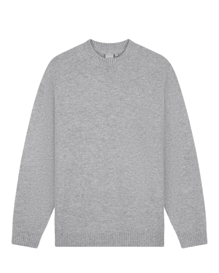 Law of the Sea Danu Knitted Crewneck With Artwork - Grey Melange