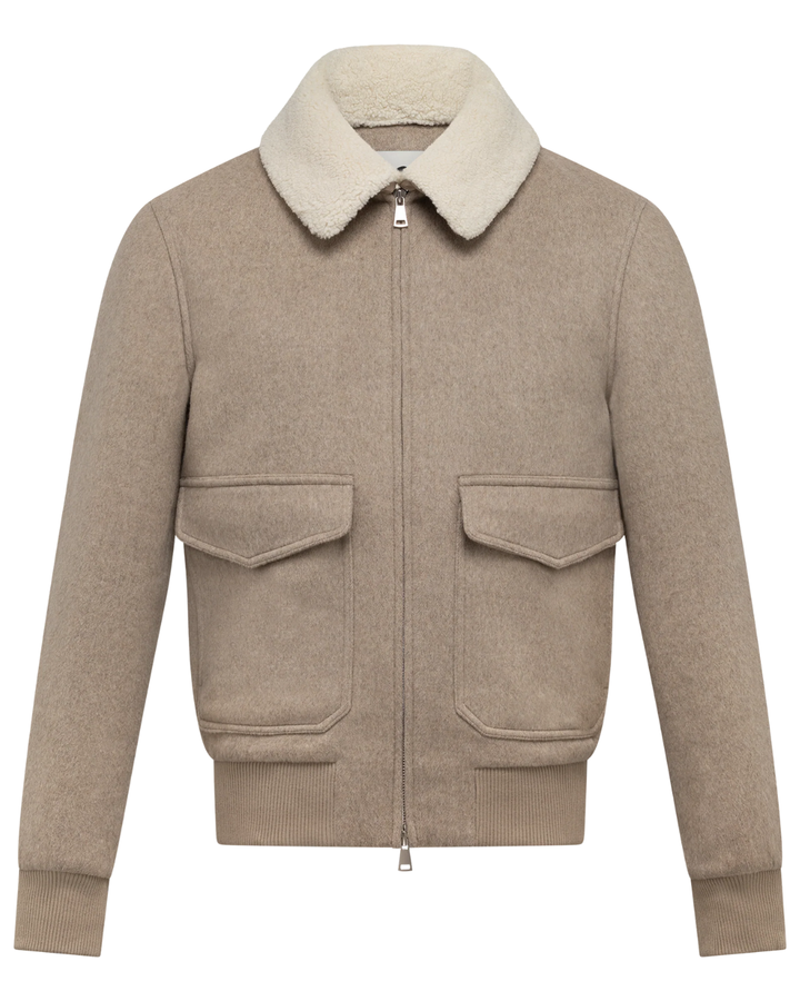 Milo Wool Jacket -  Beige Melange