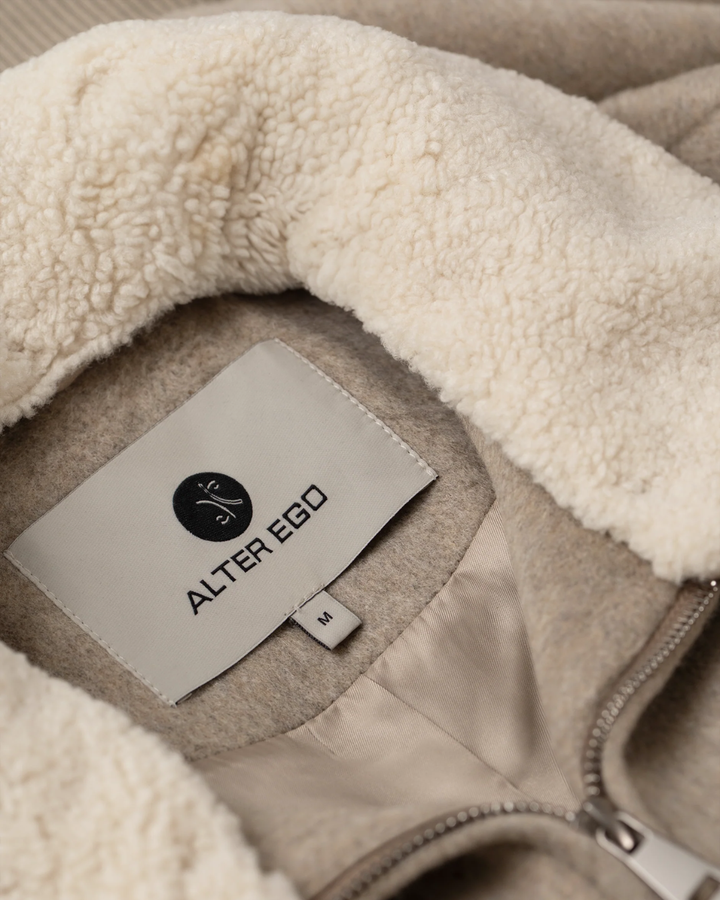 Milo Wool Jacket -  Beige Melange