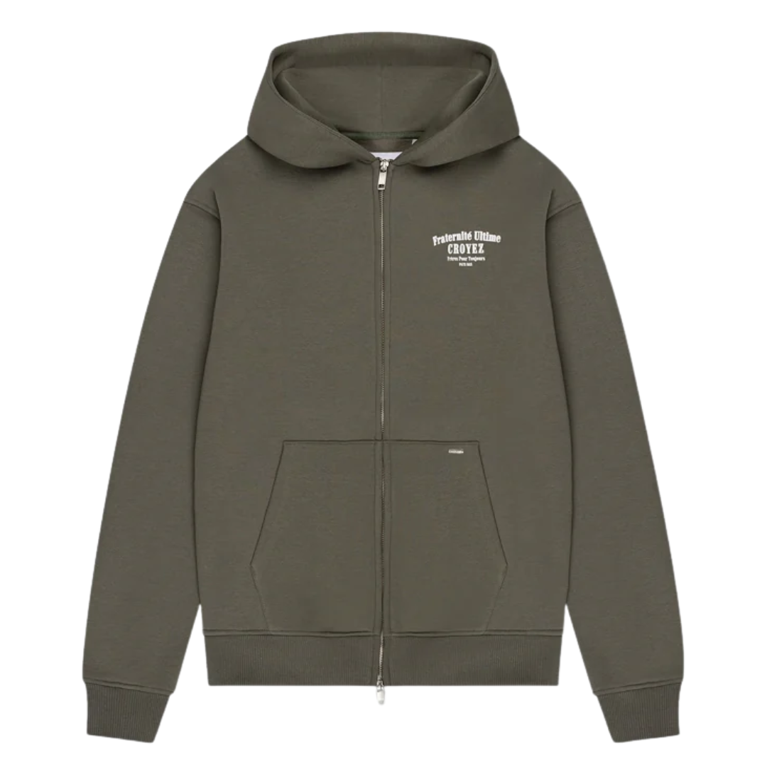 Fraternite Zip Hoodie - Dusty Olive