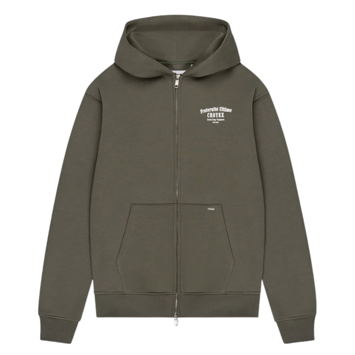 Fraternite Zip Hoodie - Dusty Olive