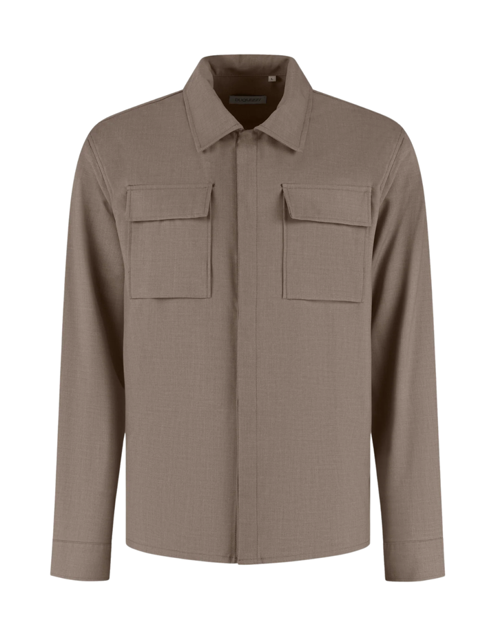 Cesare Wool Blend Overshirt - Caramel Syrup