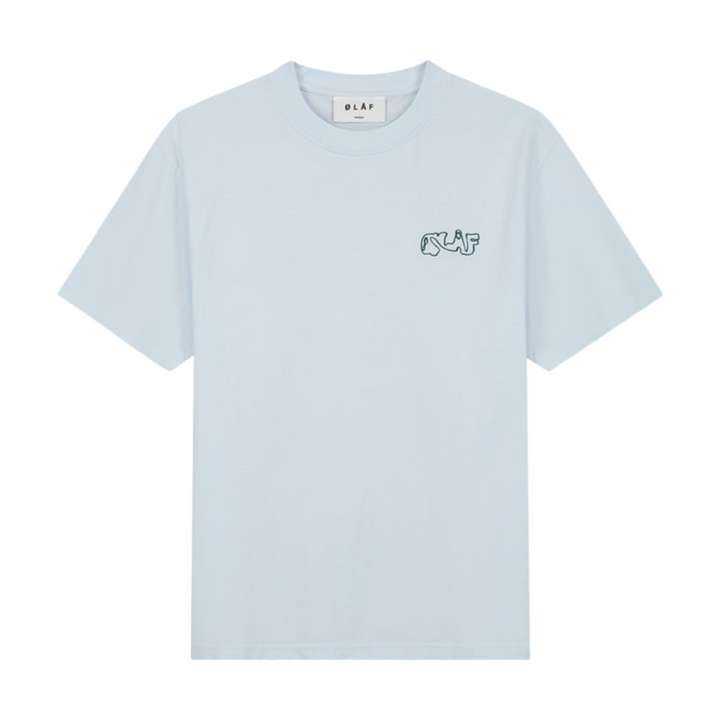 Script Tee - Light Blue