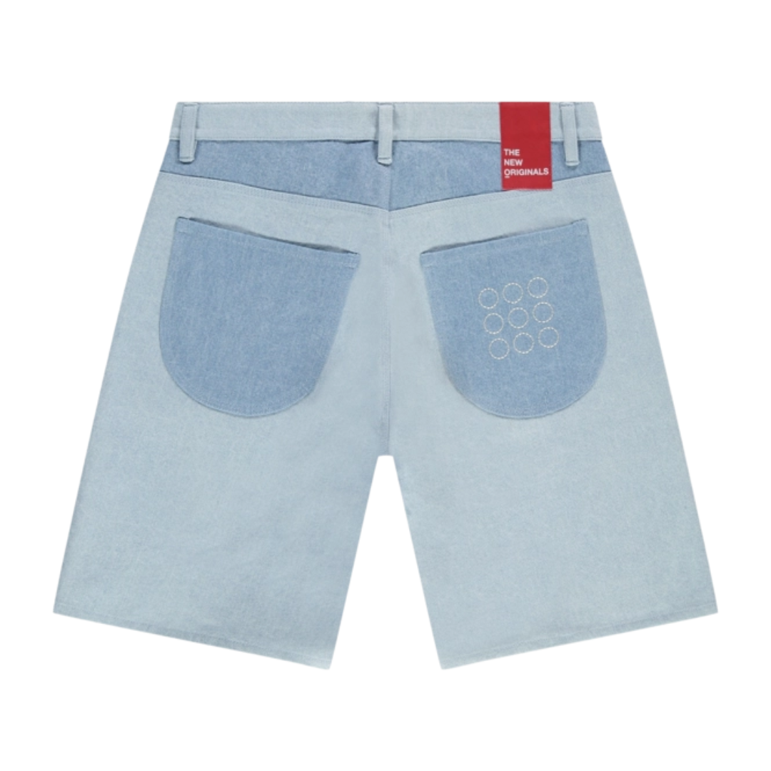 9-Dots Denim Shorts - Denim Light Wash