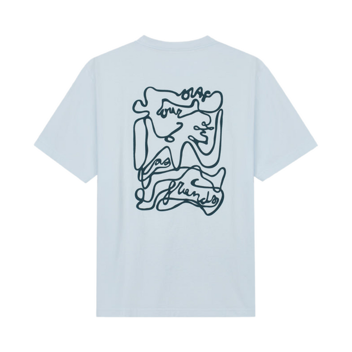 Script Tee - Light Blue
