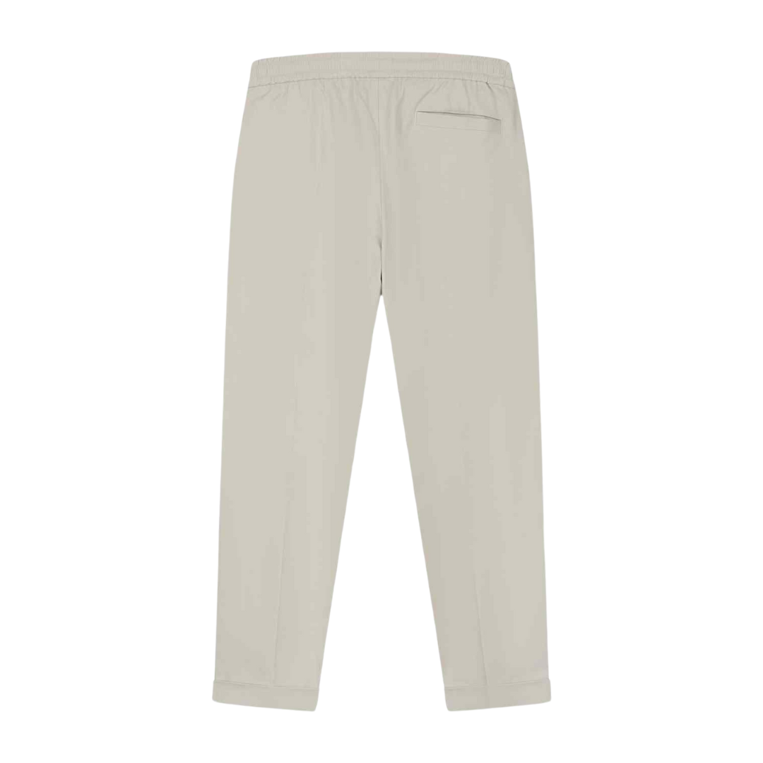 Slim Cotton Trousers - Light Grey