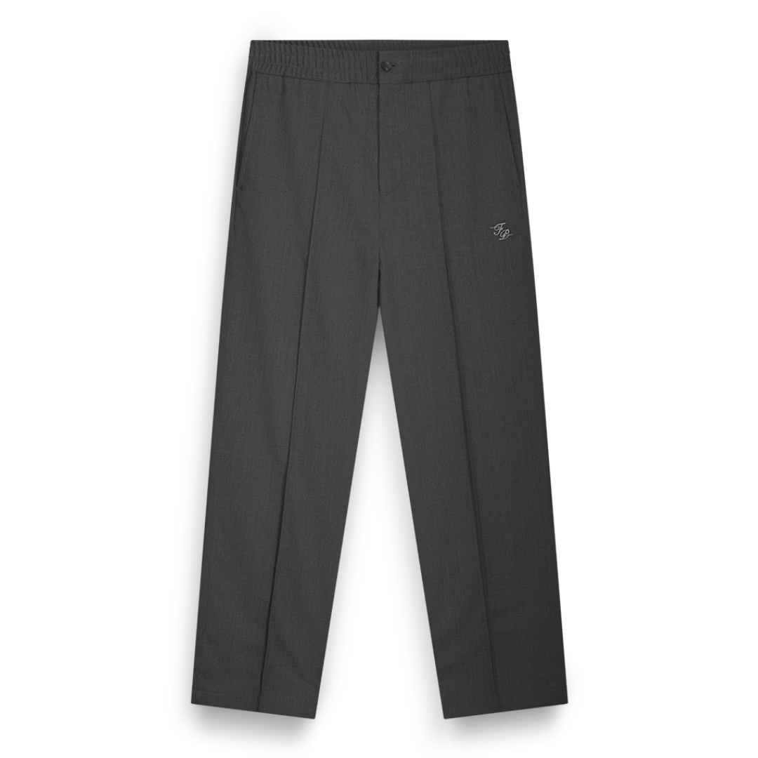 Slim Cotton Trousers - Light Grey