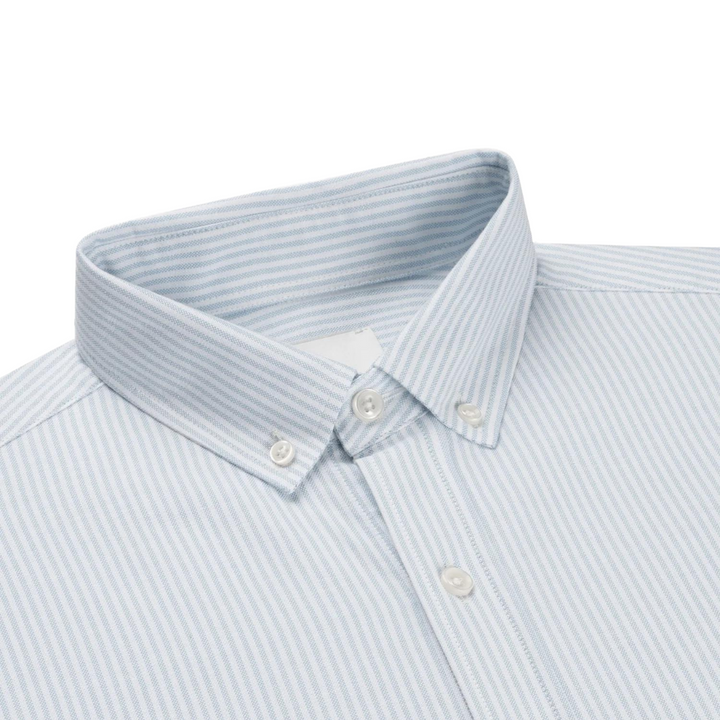 Organic Cotton Oxford Shirt - Light Blue Stripes