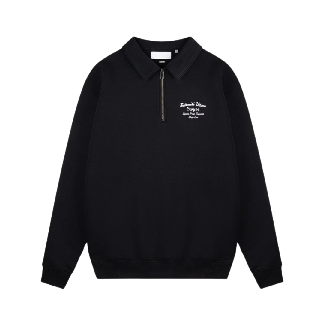 Fraternité Half Zip Sweater - Vintage Black