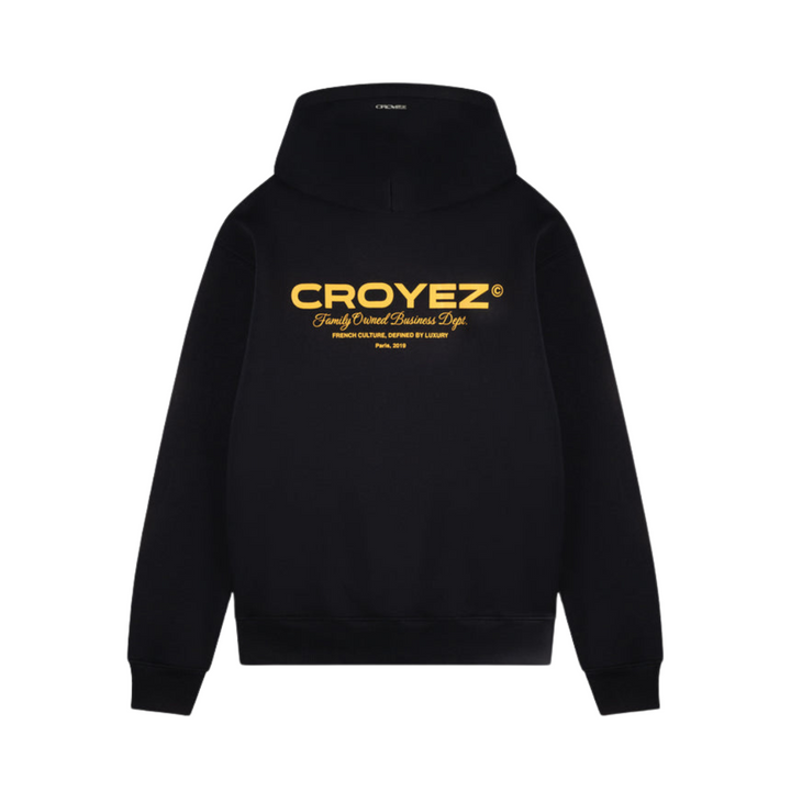 Family Owned Bussiness Hoodie - Black/Yellow