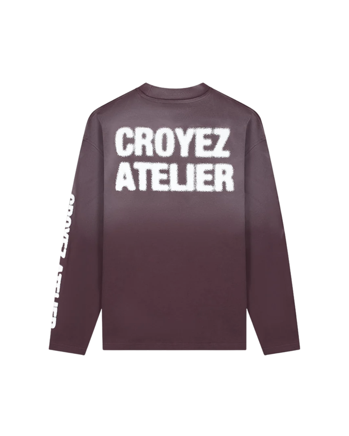 Sprayed Atelier Longsleeve T-Shirt - Burgundy