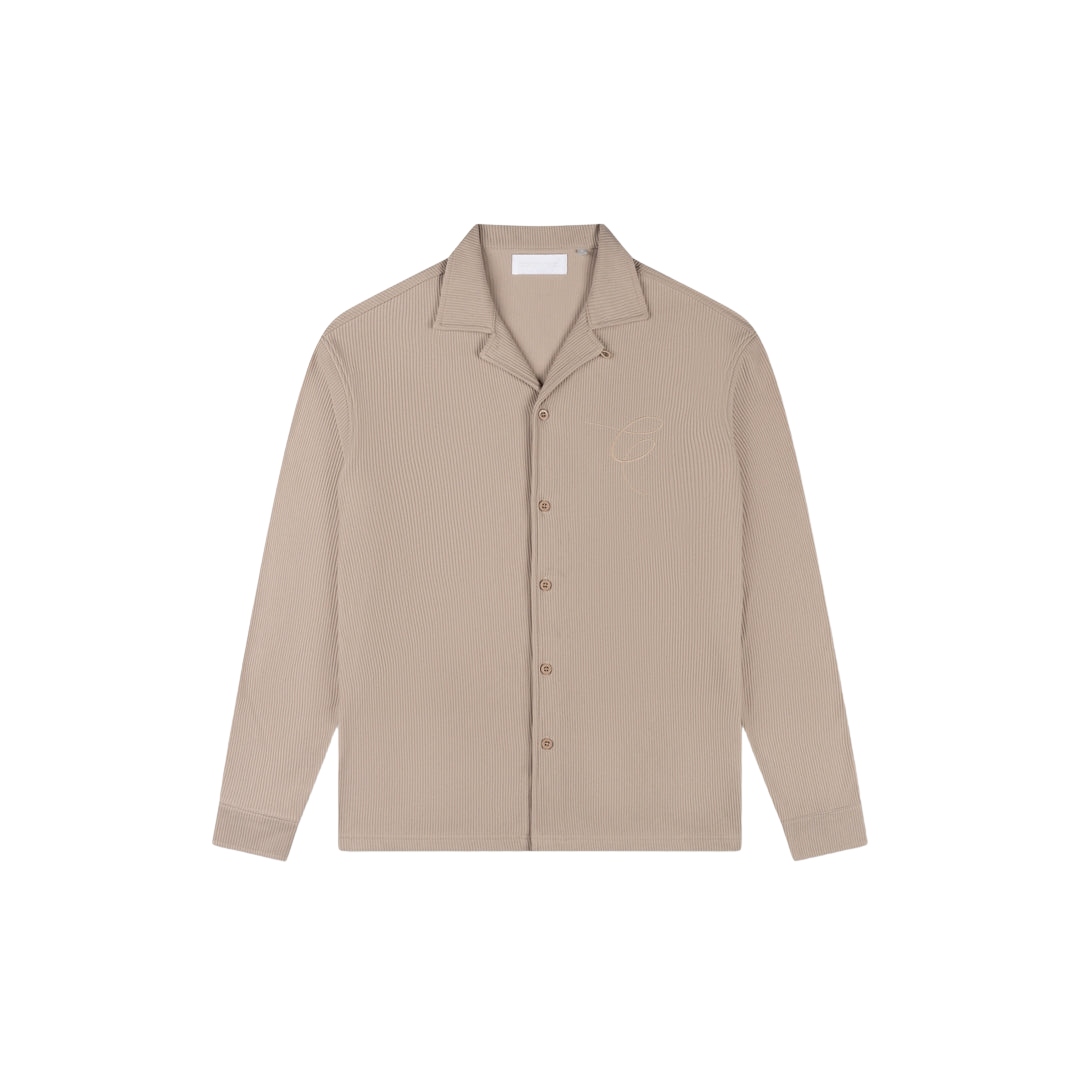 Ribbed Longsleeve Shirt - Sand