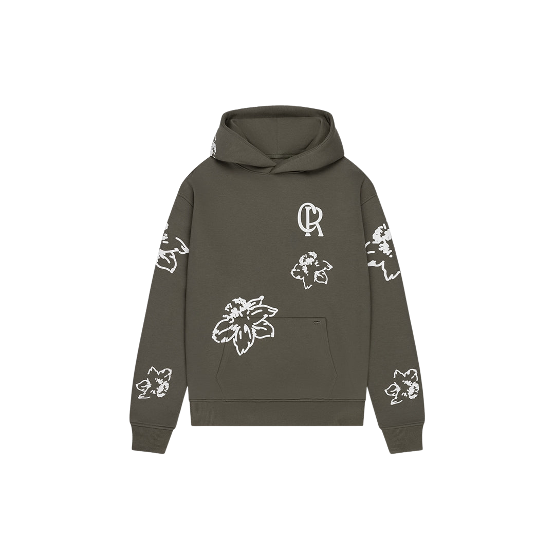 Flower Hoodie - Dusty Olive