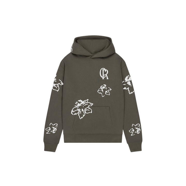 Flower Hoodie - Dusty Olive
