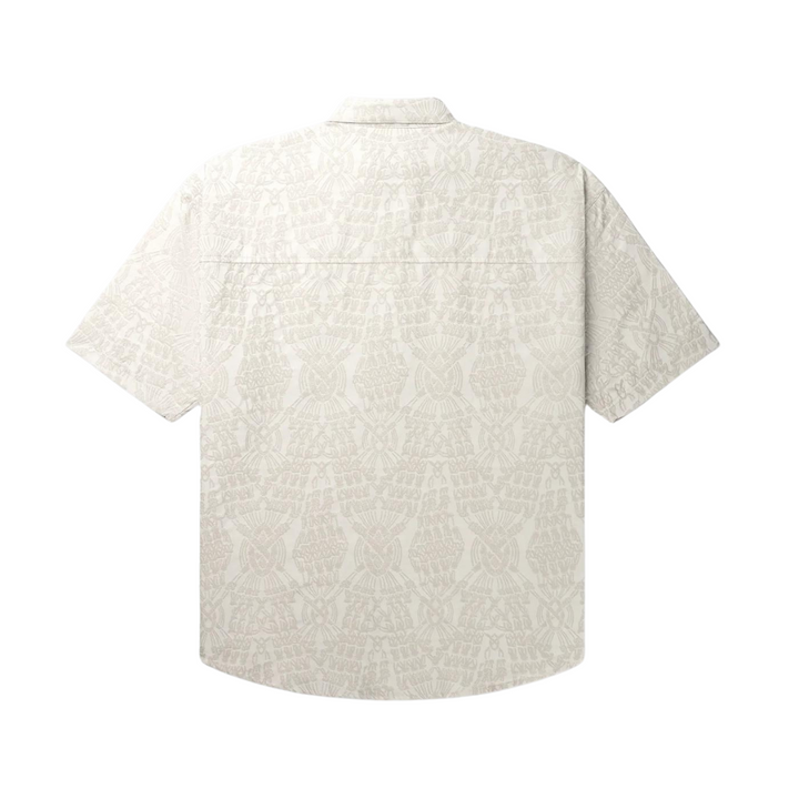 Zuri Macrame Jacquard Relaxed Shirt - Moonstruck Beige