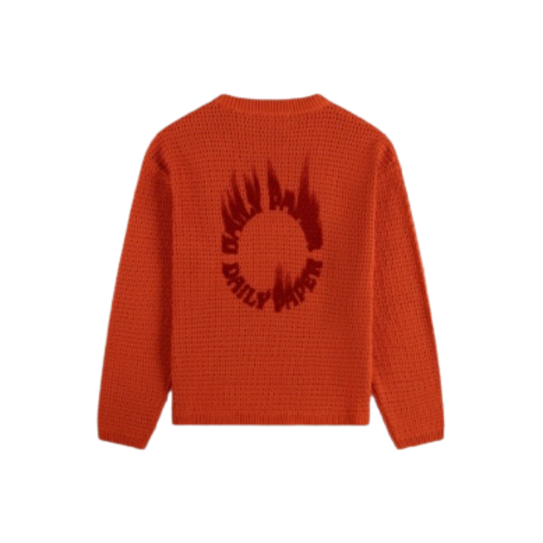 Crochet LS Shirt - Red Clay