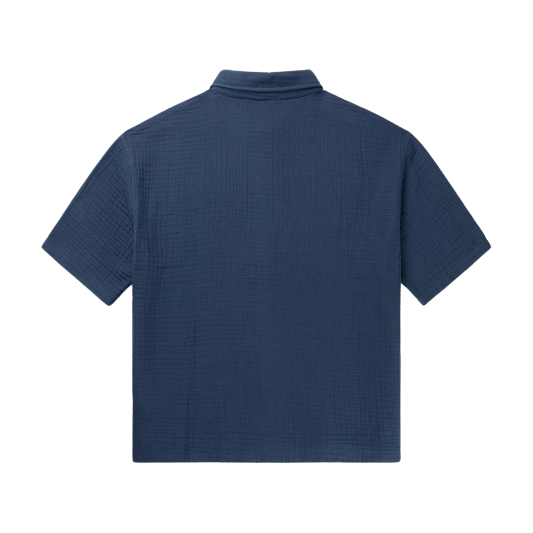 Enzi Seersucker Shirt - Pageant Blue