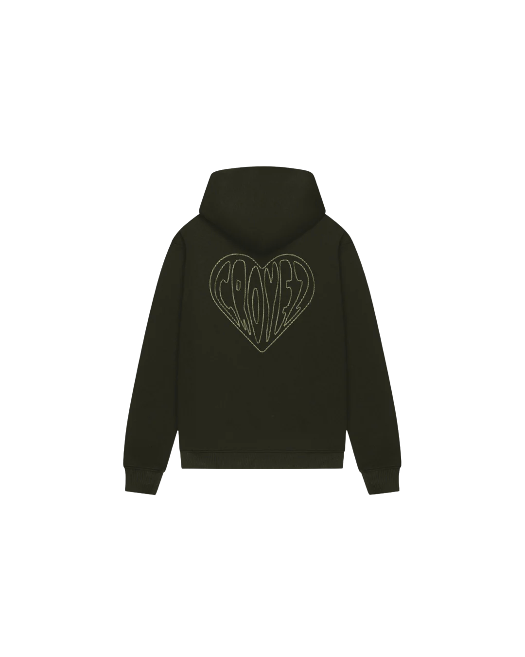 Stitched Heart Hoodie - Dark Green
