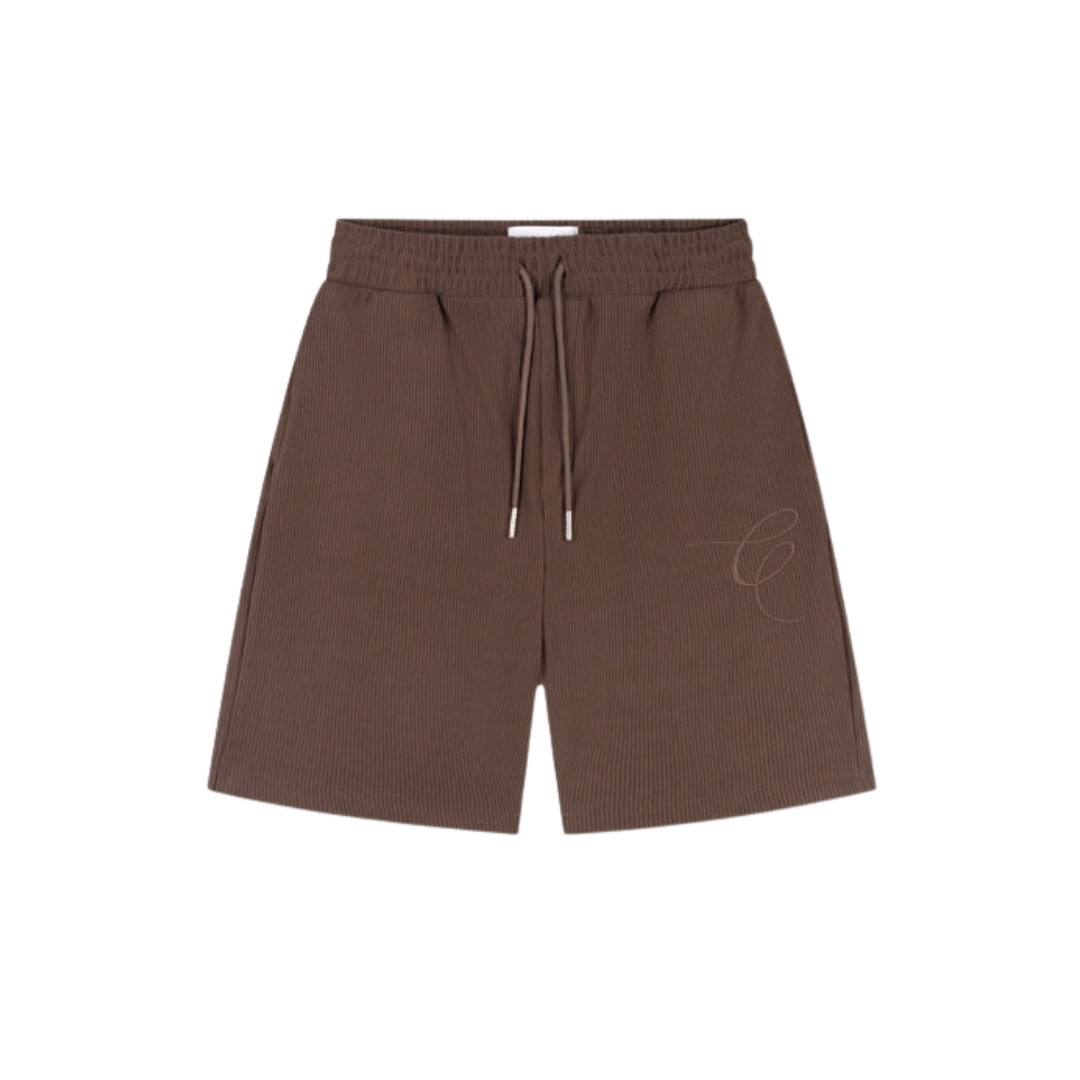 Ribbed Short - Brown