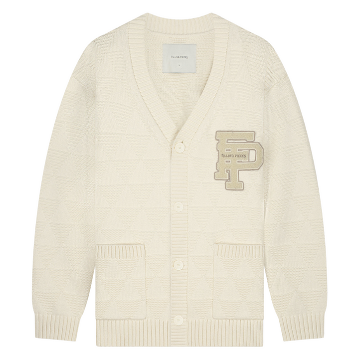 Varsety Cardigan - Antique White