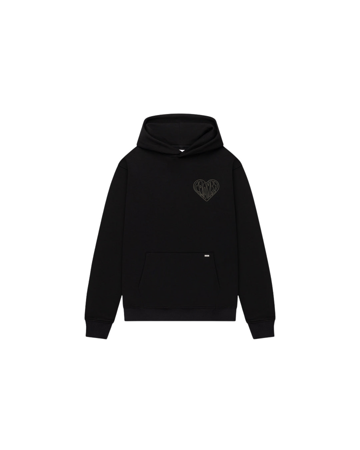 Stitched Heart Hoodie - Dark Green