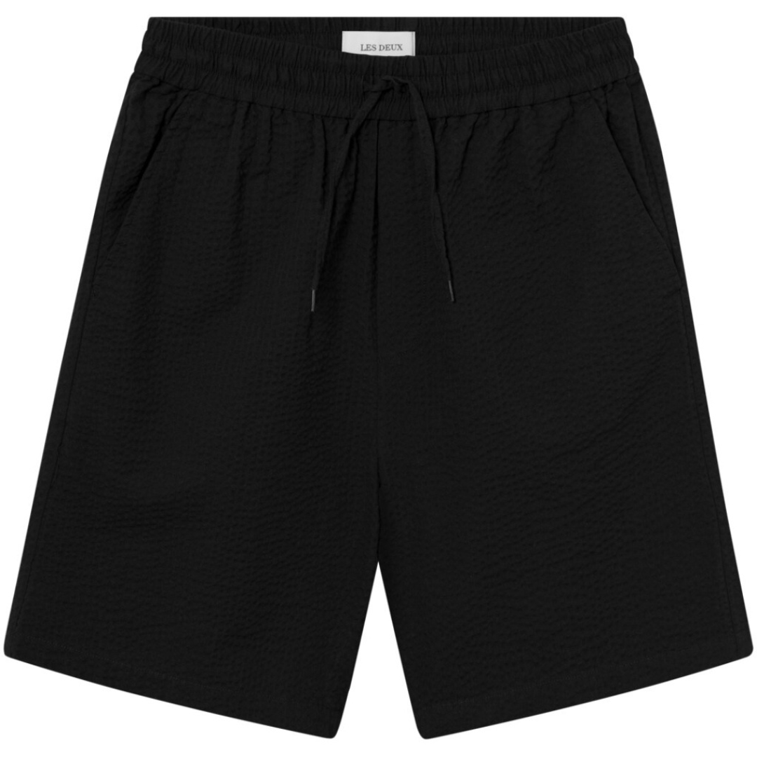 Patrick Seersucker Shorts - Black