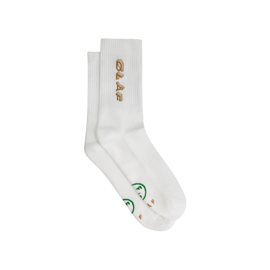 Triple Italic Socks - White/Terracotta