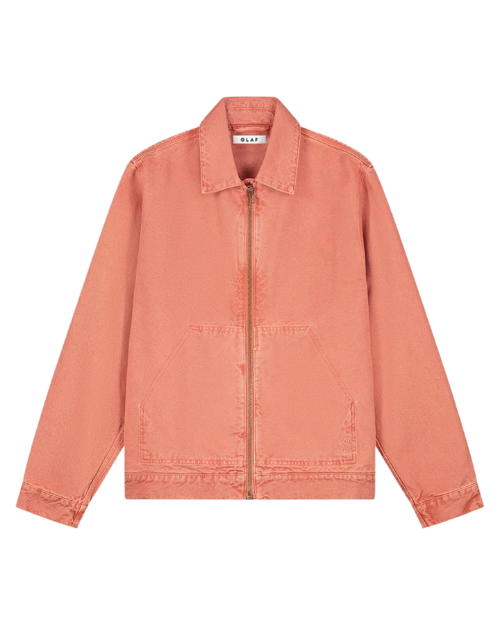 Washed Canvas Jacket - Burnt Coral