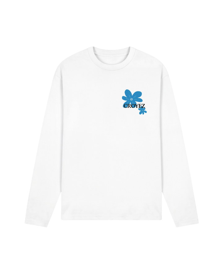 Botanique Longsleeve - White/Tiffany Blue