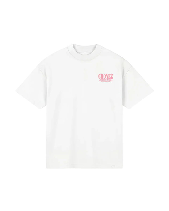 Flower and Heart T-Shirt - White/Pink