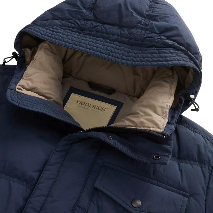 Garment Dyed Puffer Jacket - Melton Blue