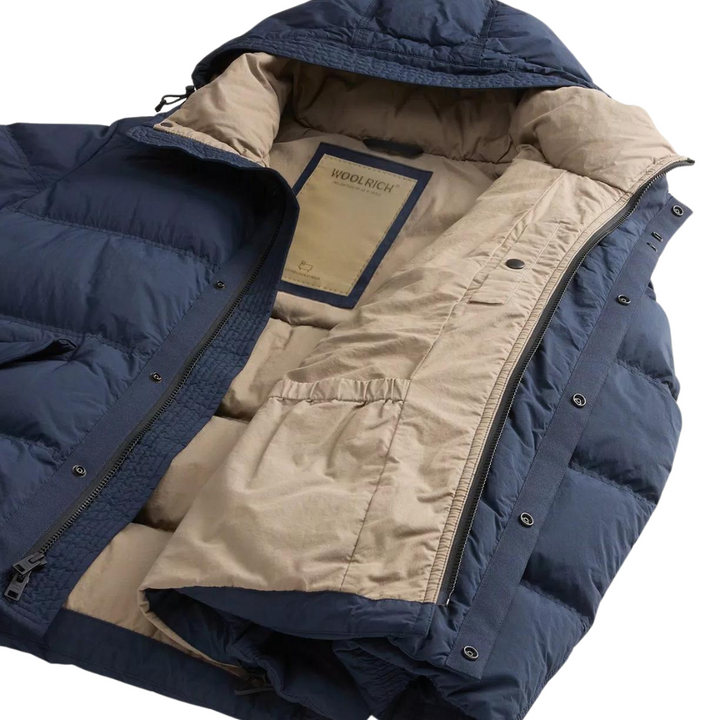 Garment Dyed Puffer Jacket - Melton Blue