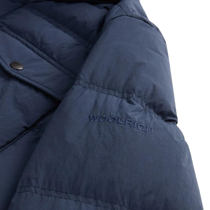 Garment Dyed Puffer Jacket - Melton Blue