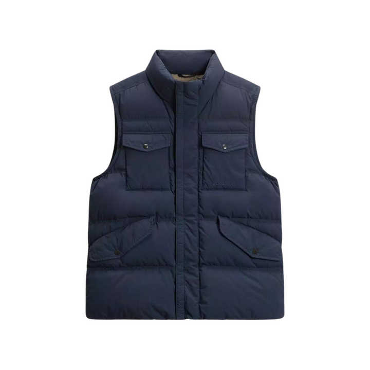 Garment Dyed Puffer Vest - Melton Blue