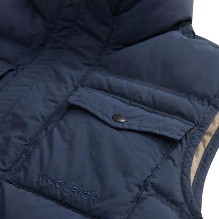 Garment Dyed Puffer Vest - Melton Blue
