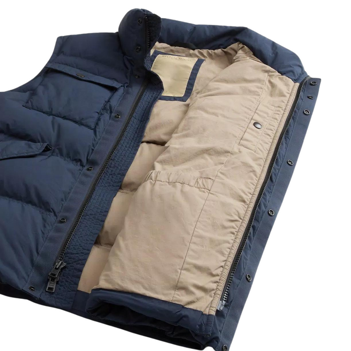 Garment Dyed Puffer Vest - Melton Blue