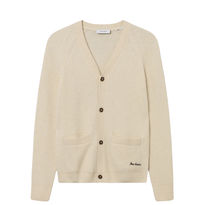 Grady Waffle Cardigan - Ivory