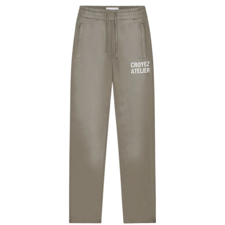 Sprayed Atelier Straight Leg Sweatpants - Dusty Olive