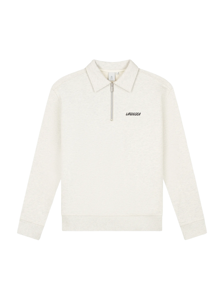 Soren Melange Sweat Polo - Coconut Milk Melange